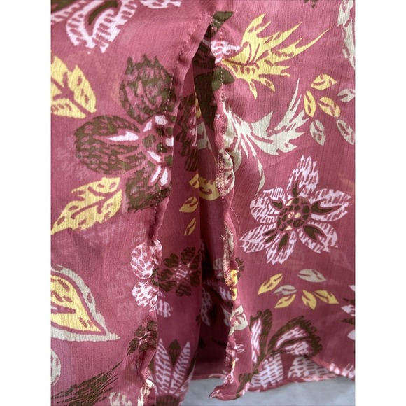 Floral Kimono Duster Open Front Lightweight Cover Up Bohemian Chic Beach resort - Picture 12 of 13